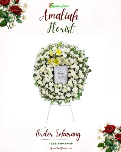 Krans Bunga Duka Cita di Kebon Jayanti
